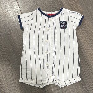 Striped Baby Romper with MVP Patch